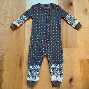 PJ Salvage Christmas PJ Snap Onesie 6-12 Months